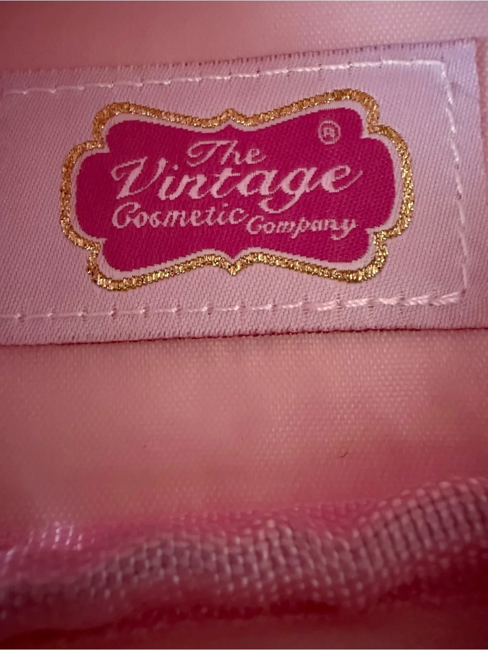 The Vintage Cosmetic Company Floral Makeup Bag Travel Toiletry Case Pink Blue